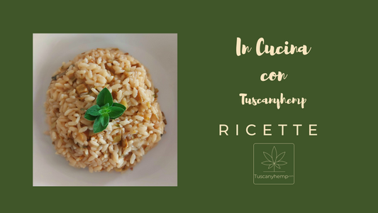 Risotto di carciofi con semi e olio di canapa