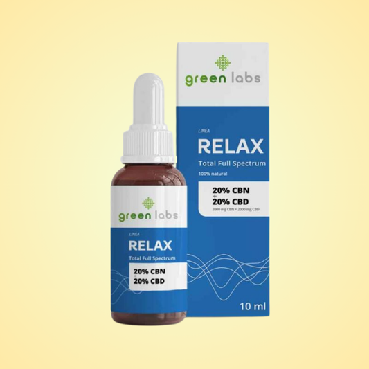 Linea Relax vista fronte Olio CBD CBN 20%