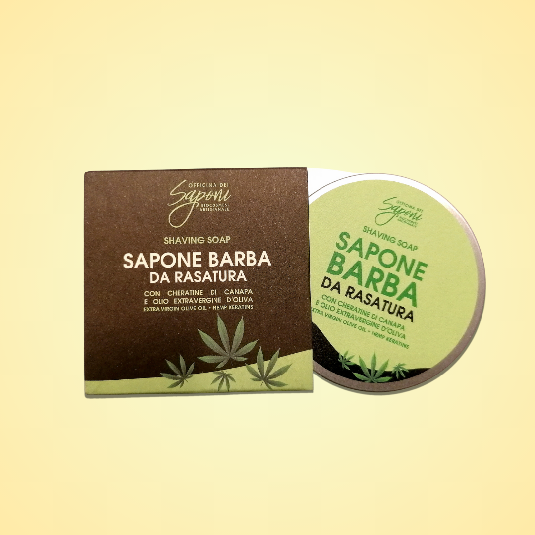 sapone solido da rasura fatto in Toscana con ingredienti bio