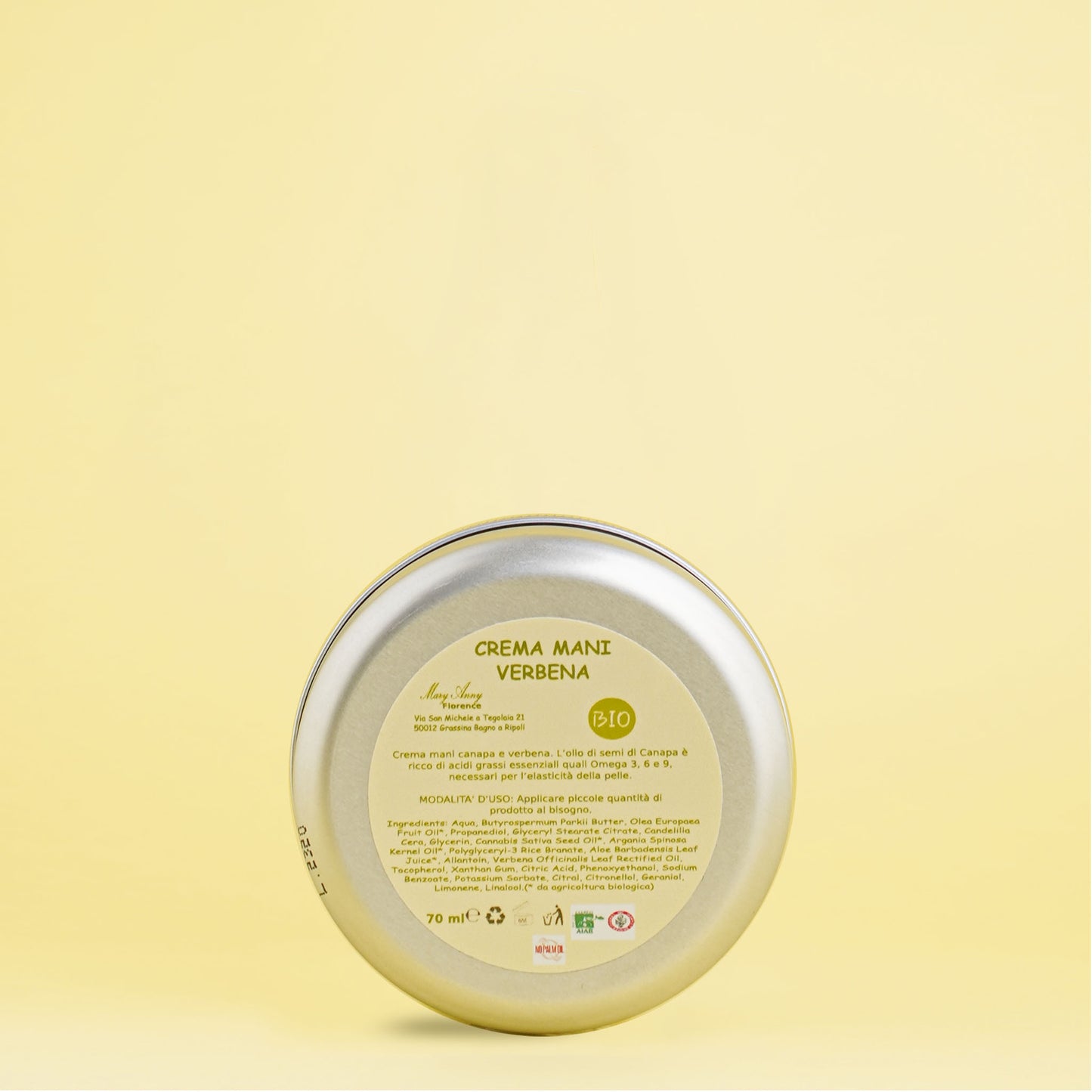 Crema Mani Canapa e Verbena | Tuscanyhemp