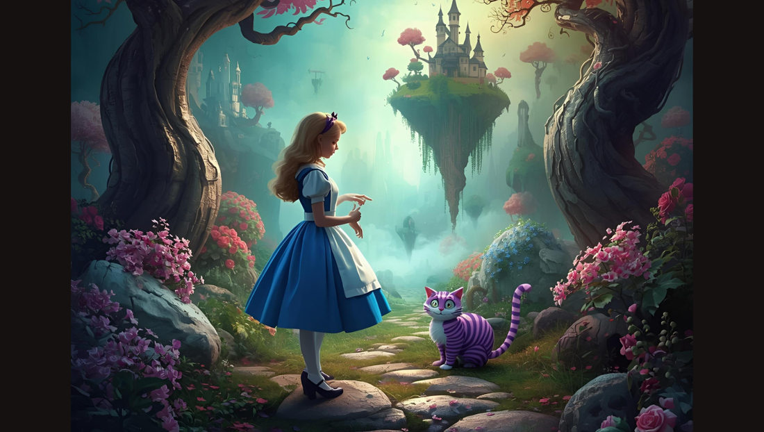 "Le avventure di Alice nel paese delle meraviglie" romanzo scritto e pubblicato su carta di canapa