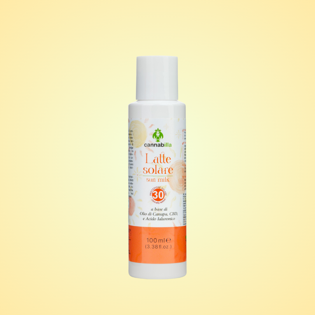 LATTE SOLARE CON CANAPA E CBD
