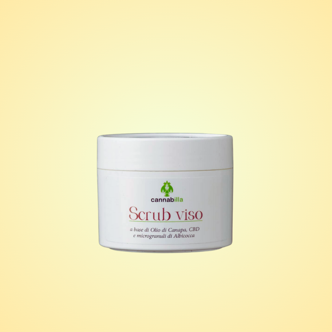 Scrub Viso cannabilla Olio di canapa e Cbd