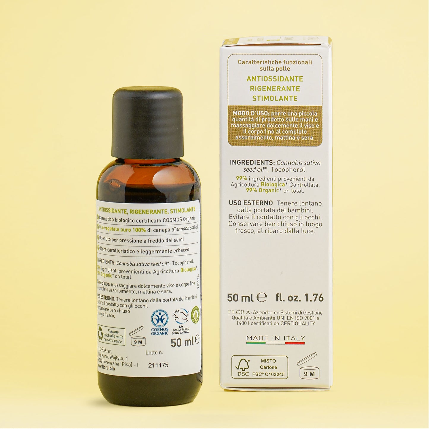 Olio Vegetale di Canapa  - Viso e Corpo | Tuscanyhemp
